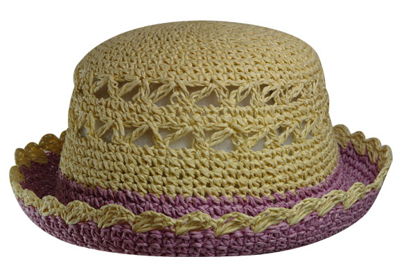 Sombrero crochet ala color