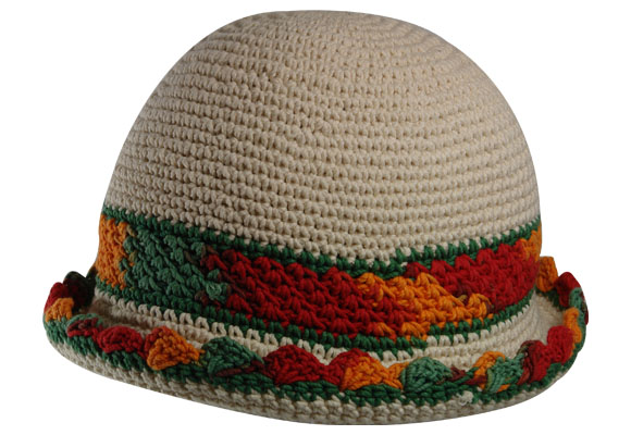 Sombrero de hilo con guarda color